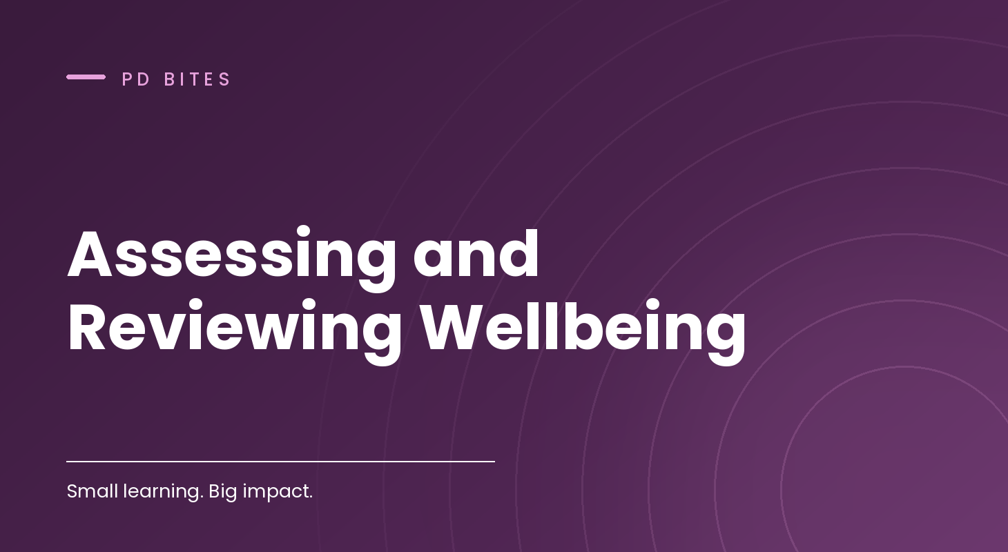 Assessing and Reviewing Wellbeing