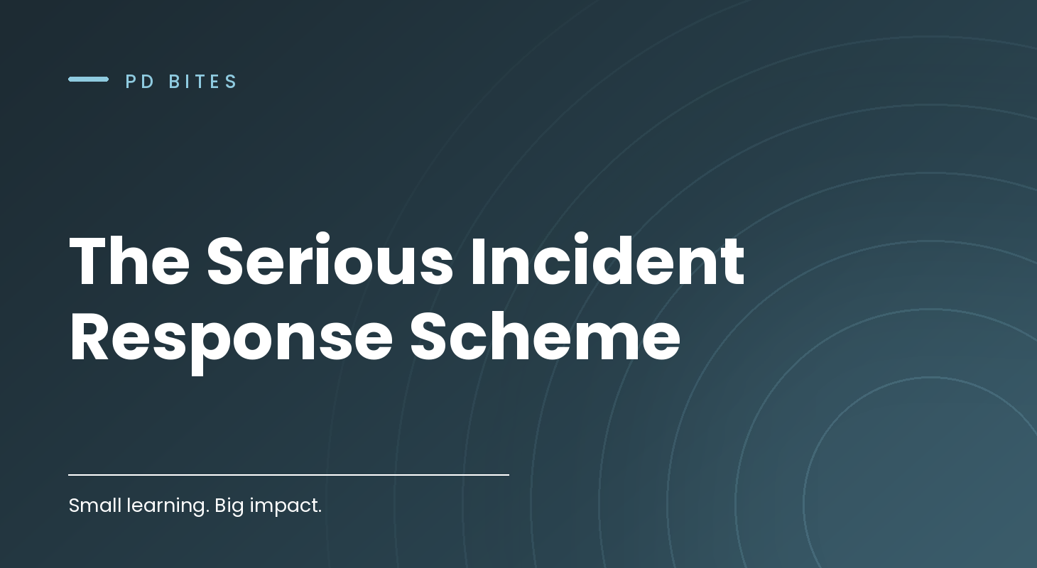 The Serious Incident Response Scheme